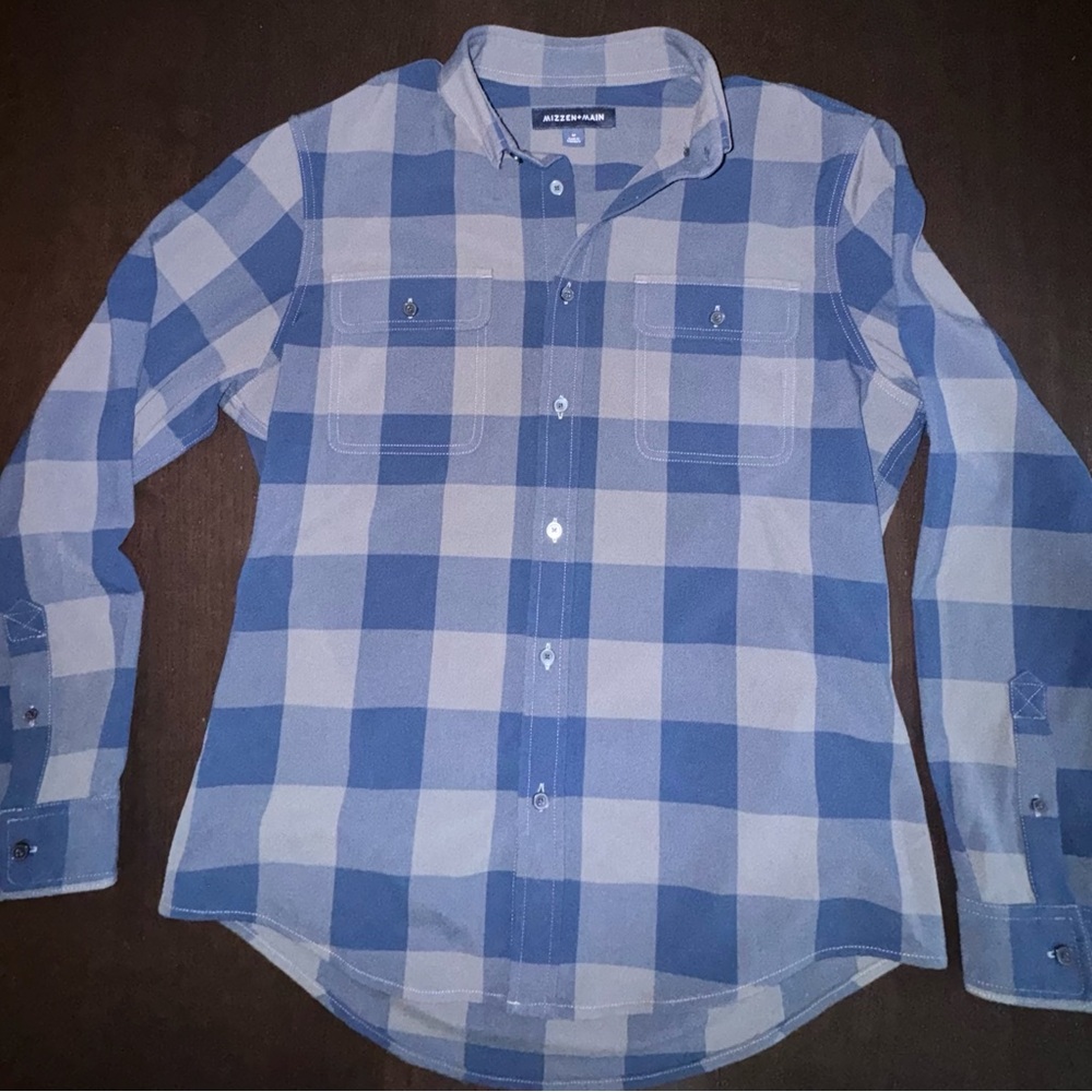 Mizzen & Main Upstate Buffalo Check Stretch Flannel Button-Up Shirt|SIZE Medium